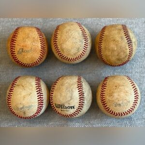 Baseballs-Set of 6 used perfect for practice or crafts